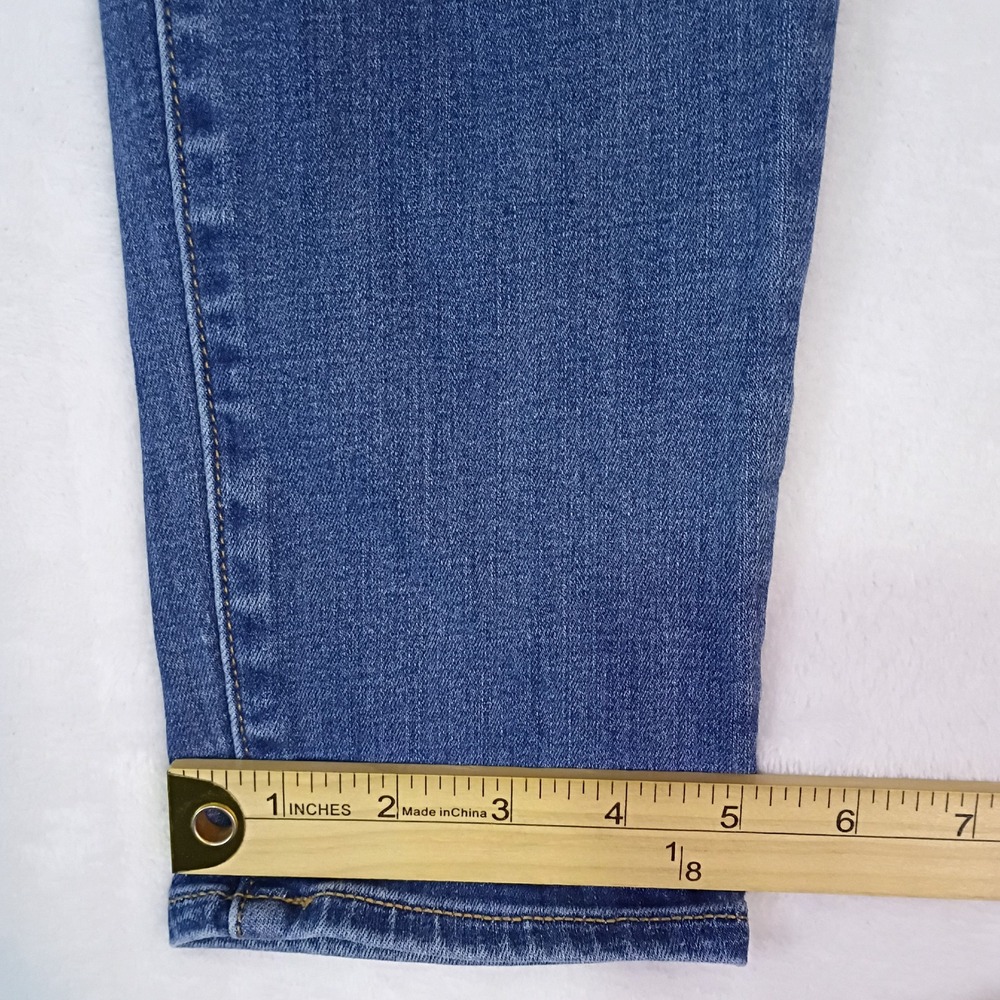 American Eagle Next Level Stretch Distressed Jeggings Blue Womens Size 12 Short - Picture 10 of 13